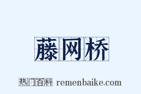 藤网桥是什么意思的图片